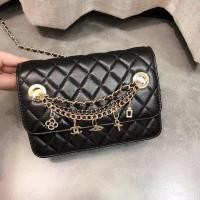 ราคา ชาแนล กระเป๋าคลาสสิกฟอร์จูน สำหรับผู้หญิง ทำจากหนังแกะแท้ ออกแบบมาให้สะพายข้าง ไหล่ และโซ่ พร้อมกระเป๋าภายใน (44657835969)