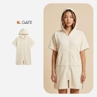 ราคา เสื้อกันหนาวมีฮู้ดผ้าพันคอผ้าฝ้ายสําหรับทั้งชายและหญิง – เสื้อคลุมชายหาดมีฮู้ดแบบซิปดูดซับอย่างรวดเร็ว (47061902828)