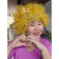 ราคา (สีเหลือง 1 อัน) วิกแอฟโฟร่ วิกผม ผมปลอม แอฟโฟร่ afro fancy afro wig m24 (24218625943)
