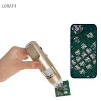ราคา Lorath Lorath Eacam 1600X กล้องจุลทรรศน์ดิจิตอลพร้อมไฟ LED แบบพกพาไร้สายมือถือหนังศีรษะเครื่องวิเคราะห์ผิว 8MP กล้องสำหรับซ่อม PCB การตรวจสอบเครื่องประดับ (55308794815)