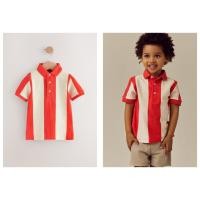 ราคา (AnChi Authentic) เสื้อโปโล next แขนสั้นเด็กผู้ชาย แถบสีแดงและสีขาว (41075303313)