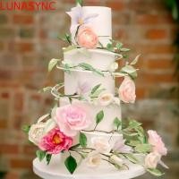 ราคา LUNASYNC เค้กเกลียว Tiered ขาตั้ง, อะคริลิคพับเค้กเกลียว Tiered Rack, เค้กตกแต่ง Prop Multi-layer Reusable เค้กโปร่งใสเกลียวพวงหรีดวันเกิด Party (40931607841)