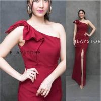 ราคา เดรสไหล่เฉียง โบว์ไหล่กระโปรงยาวทรงหางปลาผ่าหน้าทรงสวย ป้ายMirrorsister ชุดราตรี ชุดไปงานแต่ง ชุดเพื่อนเจ้าสาว เดรสยาว (7451910520)