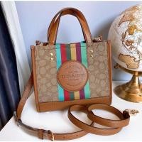 ราคา Coach Dempsey Tote 22 In Signature Jacquard With Stripe And Coach Patch (14339802213)