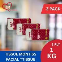 ราคา 3 (THREE) PACK MONTISS FACIAL TISSUE 1 KG | กระดาษเช็ดหน้า | กระดาษเช็ดหน้า (47950884208)