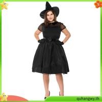 ราคา สินค้าอยู่ไทย cp118.3 ไซส์ใหญ่ Plus size ชุดแม่มดสีดำสวยมากพร้อมหมวก ชุดแฟนซีคนอ้วน (28194942453)