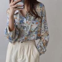 ราคา เสื้อเชิ้ตลายดอก ผ้าชีฟอง (5760280455)
