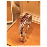 ราคา BVLGARI สร้อยข้อมือทับทิมหัวงูรูปงู งานเคลือบทอง 18K สุดยอดสร้อยข้อมือสำหรับคอลเล็กเตอร์และคนรักแฟช (56559081091)
