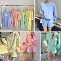 ราคา สีทึบชุดสูทกางเกงขาสั้น ชุดลำลองผู้หญิง สไตล์สตรีท ชุดลำลองผู้หญิงชุดเข้าเซท (17421492179)