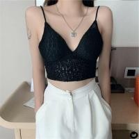 ราคา NEW : ครอปบราลูกไม้สายเดี่ยวลูกไม้แบบสวมอย่างดี (6338944508)