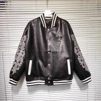 ราคา Chrome Hearts Autumn Winter New Style Patchwork Leather Runway Baseball Jacket Flight Leather Jacket Coat (43423070205)