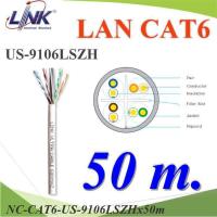 ราคา NC (50 เมตร) สายแลน CAT6 AT6 UTP US-9106LSZH-1 สีขาว ใช้ภายใน.. (51306296952)