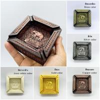 ราคา ที่เขี่ยบุหรี่ ที่เขี่ยบุหรี่ทรงเหลื่ยม ลายกนกไทย มงคลช้าง งานสีโบราณ ashtray ใช้งานได้จริง ของฝาก ของที่ระลึก souvenir (24288921799)
