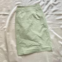 ราคา กระโปรงทรงสอบสีเขียวพาสเทลผ้านิ่ม (11833868549)