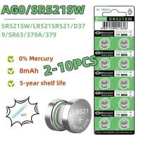 ราคา ชิ้น 2-10 AG0 LR521 แบตเตอรี่ 1.5V SR521SW 379A 379 179 D379 SR63 แบตเตอรี่เซลล์ปุ่มอัลคาไลน์สำหรับเ (45201265462)