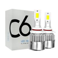 ราคา หลอดไฟหน้ารถยนต์LED C6 Car Headlight ขั้ว H1/H3/H4/H13/9004/9012/5202/800 (1 คู่) (6000k) (6951629637)