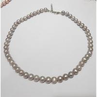 ราคา สร้อยคอมุกเกรดA สีเทา ไข่มุก สร้อยมุก (2925235962)