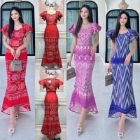 ราคา (S-4XL) ชุดเซต2ชิ้นลายไทย ผ้าอัดกาว เสื้อ+กระโปรงสำเร็จ ทรงเข้ารูป ชุดไทยจิตรลดา ชุดไทยประยุกต์ ชุดไทยเข้าเซ็ท (26326354777)