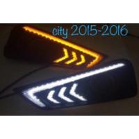 ราคา เดย์ไลท์ ฝาครอบสปอร์ตไลท์ CITY 2014-2016 Day Light Style LED Lamborghini แสงสีขาว (2007040174)