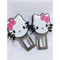 ราคา หัวเสียบเข็มขัดนิรภัยเพื่อตัดเสียงเตือน แบบยาง KITTY โบชมพู (แพคคู่) #2322 (2493777978)