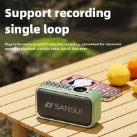 ราคา Sansui F35 ลําโพงบลูทูธไร้สายแบบพกพาวิทยุ FM กลางแจ้ง HI-FI ซับวูฟเฟอร์รองรับหูฟังเอาต์พุต USB ไดรฟ (26762607468)