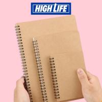 ราคา [พร้อมส่ง] High Life สมุดโน๊ตสันห่วง ออกใบกำกับภาษีได้ สมุดบันทึก เย็บด้าย ปกน้ำตาล ปกดำ มีเส้น ไม่มีเส้น (18124644356)