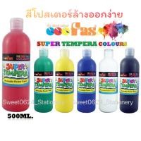 ราคา สีโปสเตอร์ล้างออกง่าย ขนาด500มล. FAS Super Tempera Washable Poster Paint 500 ml. (23637012995)