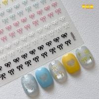 ราคา สติ๊กเกอร์ติดเล็บลายโดพามีนโบว์นูน สติ๊กเกอร์ติดเล็บลายโบว์กลวงแบบมีกาว (46052613586)
