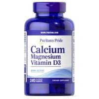 ราคา (ไซส์ใหญ่ คุ้มกว่า) Calcium Magnesium with Vitamin D3 / 240 Caplets ( Puritan ‘s Pride ) (1358486253)