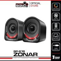 ราคา ลำโพง SIGNO LED 2.0 Gaming Speaker ZONAR รุ่น SP-616 (ลำโพง เกมมิ่ง) (42259004074)