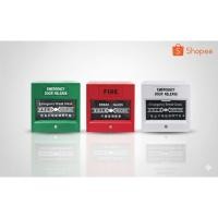 ราคา Emergency Break Glass สวิตช์ทุบกระจกฉุกเฉิน เปิดประตูหนีไฟ ปุ่มกดแจ้งเหตุ FIRE ALARM / EMERGENCY DOOR RELEASE (53900645509)