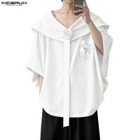 ราคา เสื้อผู้ชายสไตล์เกาหลี แขนยาว 3/4 ลายดอกไม้และริบบิ้น ออกแบบมาให้สวมใส่ง่าย สไตล์เรียบๆ (41827471155)