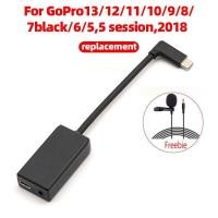 ราคา การทดแทน Mic อะแดปเตอร์สําหรับ GoPro Hero 5/5Session/6/7/8/9/10/11/12/13 สีดํา Action กล้องไมโครโฟนอุปกรณ์เสริม GoPro Mi (50110034947)