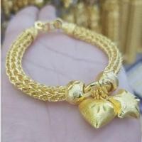 ราคา สร้อยข้อมือตุ้งติ้ง หนัก 2 บาท ยาว 6.5นิ้ว /7 นิ้ว งานสวย เสมือนจริง ใส่อาบน้ำได้ ไม่ดำ ไม่เขียว (29574740184)