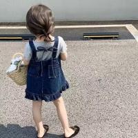 ราคา ชุดเอี๊ยมกระโปรงยีนส์ มาพร้อมเสื้อยืดผ้าร่องแขนสั้นคอกลม งานแฟชั่นสำหรับเด็กผู้หญิง งานสวมใส่ง่าย ดีเทลน่ารักสุดๆ (29719101419)