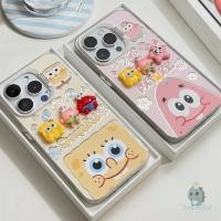 ราคา ปลอกสําหรับ iphone 11 6 6s Plus 16 15 14 13 12 Pro Max 8 7 Xr X Xs Max คู่รัก case การ์ตูนน่ารัก SpongeBob Patrick Star เคสโทรศัพท์ + 3D DIY ตุ๊กตาหรูหราชุบกันกระแทกปกหลังป้องกัน (26014042772)