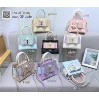 ราคา กระเป๋าสะพายข้างแบรนด์ PROUNDของแท้ แต่งโบว์หน้า สีพาสเทลทูโทนสวยละมุนมาก (25313686891)