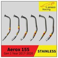 ราคา [ฟรีประเก็นปากท่อ] คอท่อ Yamaha Aerox 155 Gen 1 Year 2017-2020 สแตนเลส 304 ใส่ปลายเดิม/ ปลายแต่ง (12086857166)