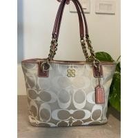 ราคา Coach แท้ทรงช้อปปิ้ง ฐาน 12 นิ้ว หนังสวยผ้าไม่มีรัน ขอบมุมดี (คราบน้ำภาพสุดท้าย) (26057188454)