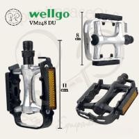 ราคา Wellgo M195 โลหะผสมแบริ่งเหยียบ Wellgo VM248DU ด้ายขนาดใหญ่จักรยานจักรยาน (45903386605)