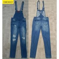 ราคา ชุดเอี๊ยมยีนส์ ชุดเอี๊ยมช่าง ชุดเอี๊ยมแฟชั่น ชุดหมียีนส์ Jeans overalls แบรนด์ Forever 21​ มือ 2 ของญี่ปุ่น ไซส์ M (25534853755)