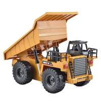 ราคา รถบังคับวิทยุ รถแข่งของเล่น รถดั้มบังคับวิทยุ Huina Dump Truck 6 CH (สีเหลือง) (7163313801)