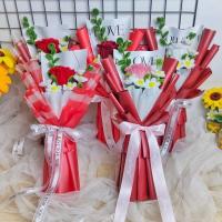 ราคา ช่อดอกกุหลาบ1ดอก ช่อดอกไม้ ช่อดอกลวดกำมะหยี่(จัดทำ2-3วัน) (26122577614)
