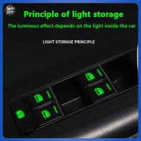 ราคา WL| 1Sheepet รถ Window Lifter Luminous สวิทช์ปุ่ม Stiers ประตูหน้าต่าง Lift Night Safety สวิทช์ตกแต่งเรืองแสง Decals ใหม่ (51109686504)