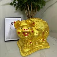 ราคา กระปุกออมสินออมเงิน กระปุกออมสินฐานทองฮวงจุ้ยขนาดกลาง หลอดออมทรัพย์ กระปุกออมสินตกแต่ง (42618545097)