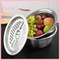 ราคา [เครื่องใช้ในครัวเรือน] ตะกร้าขูดผักผลไม้สแตนเลสอเนกประสงค์ 3-ใน-1 (44313520035)