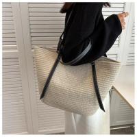 ราคา กระเป๋าสาน กระเป๋าถัก All-Match Cross-Body ด้ายฝ้ายถังทอกระเป๋าสไตล์เกาหลีสไตล์ใหม่ Fresh Hollow Straw Bag Tote Bag Beach Bag (43181451856)