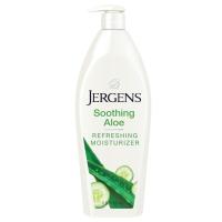 ราคา Jergens Soothing Aloe Body Lotion, Aloe Vera Body and Hand Moisturizer, Brightening Water Liquid Mix, ประกอบด้วยสารสกัดจากแตงกวา, Dermatologist Test, 21oz DO5T (49861202947)