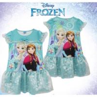 ราคา Size S-XL เดรสผ้ามัน โฟรเซ่น เอลซ่า อันนา Frozen Anna Elsa (4104380244)