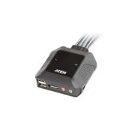 ราคา ATEN CS22DP 2-Port USB DisplayPort Cable KVM Switch with Remote Port Selector (55459306442)